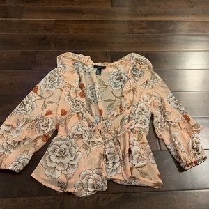 Worn once sheer forever 21 blouse